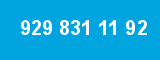 929 831 11 92 929 831 11 92